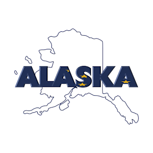 Alaska Colored State Print T-Shirt