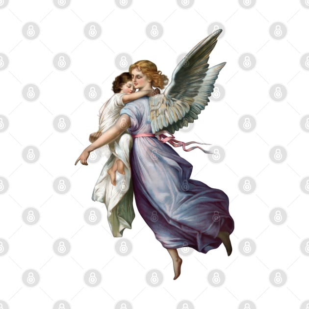 Angel and Child Vintage Art by TooplesArt