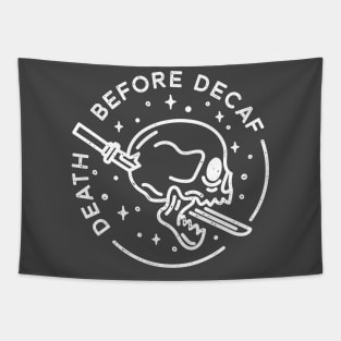 Death before decaf Vintage Tapestry