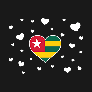 Togo  love flag heart designs T-Shirt