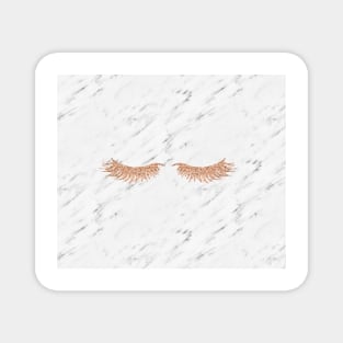 Rose gold marble lash envy Magnet