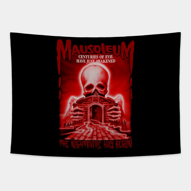 Mausoleum, Classic Horror, (Version 2) Tapestry by The Dark Vestiary