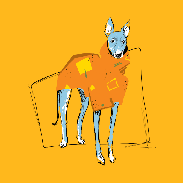 Dog in Popons whippet 1 by TeesByKimchi