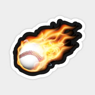 Baseball in flames T-Shirt Magnet