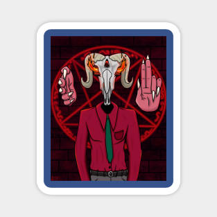 Black Man Magic Baphomet Magnet