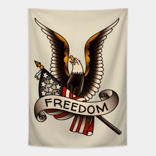 OldSalt American Traditional Freedom Eagle with Flag Tapestry