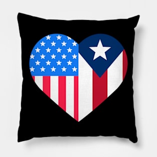 Puerto Rican American Design for Boricua USA Fans Pillow