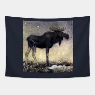 Leap the Elk and Little Princess Cottongrass - John Bauer Tapestry