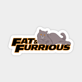 Grey British shorthair cat - Fat and Furrious Magnet