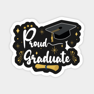 Proud Graduate | Bold White Text Family Graduation Magnet