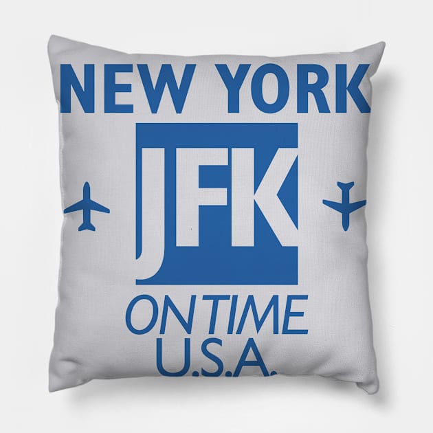 JFK aviation code Pillow by Woohoo