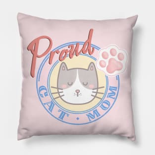 Proud cat mom Pillow