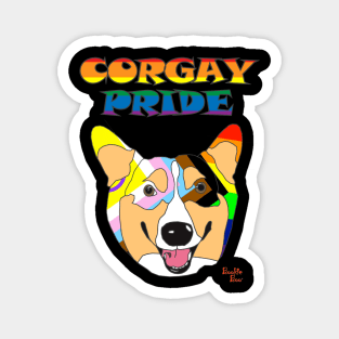 Bookie Boo the Corgi - Corgay Pride Magnet