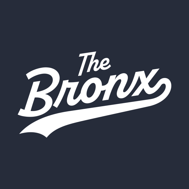 New York 'The Bronx' Pinstripe Baseball Script Fan T-Shirt: Show Off Your NY Pride with a Classic Bronx Twist! T-Shirt by CC0hort