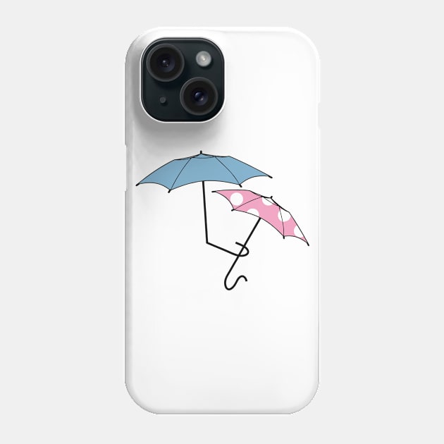 "Umbrella love" (color print) Phone Case by aceofspace