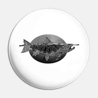 Graphic Trout Pin