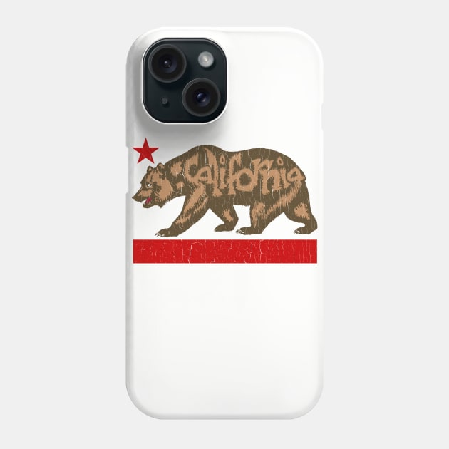 Big Fuzzy California Bear (vintage distressed look) Phone Case by robotface