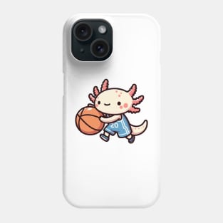 axolotl funny play basketball Phone Case