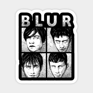 blur band vintage hand drawing illustration design Magnet