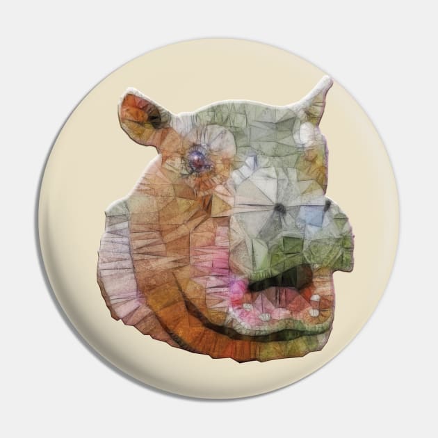 Happy Hippo Pin by Ancello