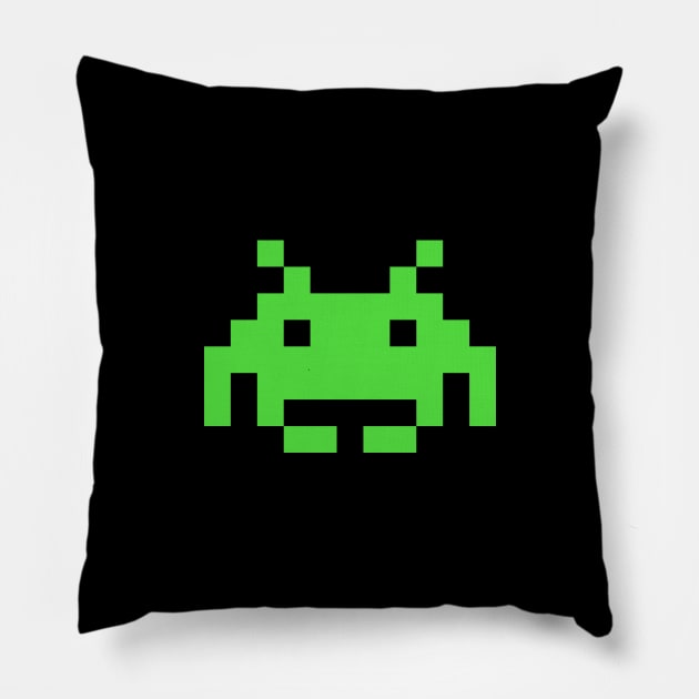 green space invaders Pillow by Creatum