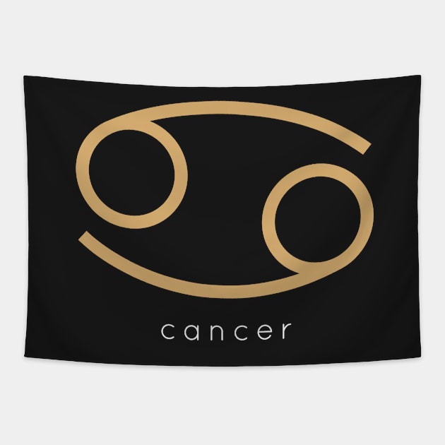 Zodiac Sign Cancer Tapestry by teeleoshirts