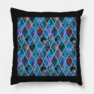 Teal mosaic Pillow