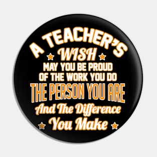 A Teacher Wish Pin