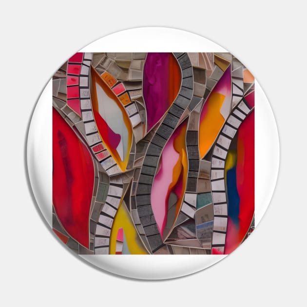 Flowing Abstract Mosaic Pin by DANAROPER