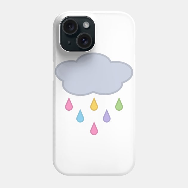 Raining Rainbow Raindrop Rain Cloud Phone Case by Kelly Gigi