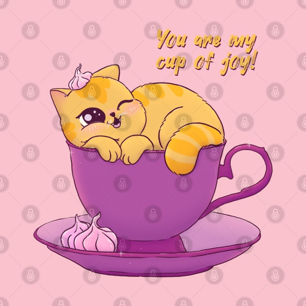 Cup Of Joy Cat by LenasScribbles