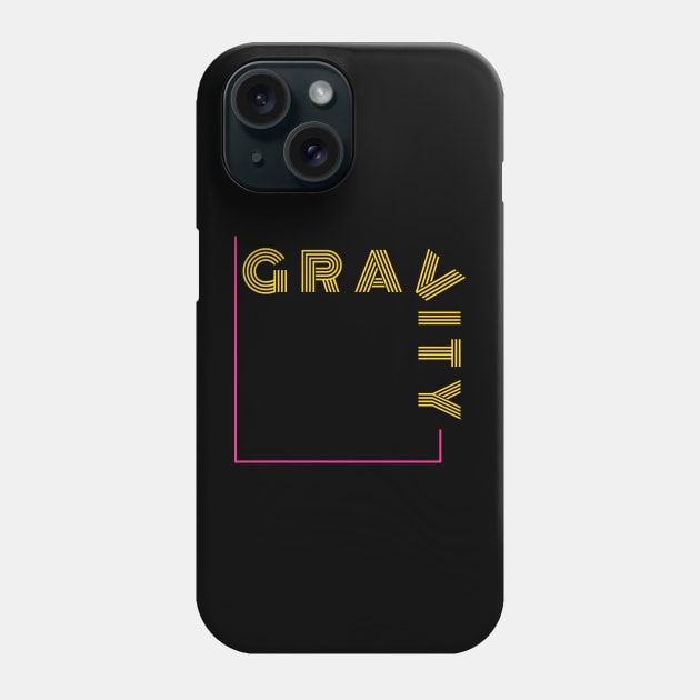 Gravity goes down yellow and pink line Phone Case by Hohohaxi