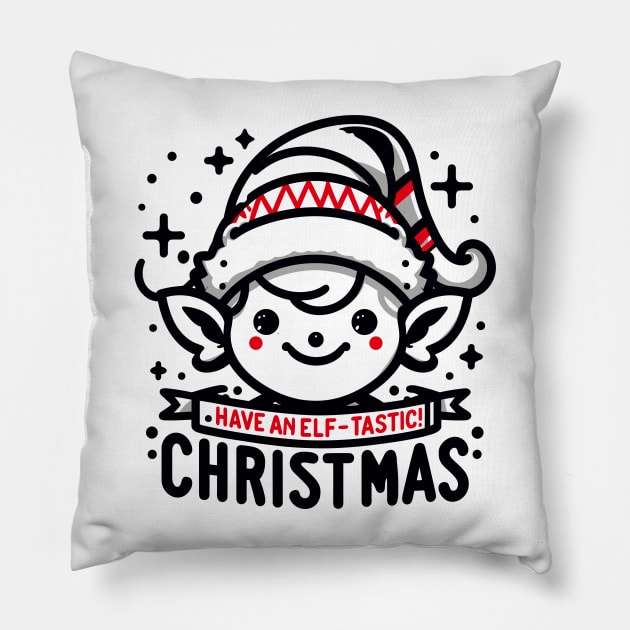 Have an Elf-tastic Christmas Pillow by Francois Ringuette