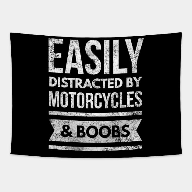Motorcycles Funny Rally Biker Shirt Motocross & Road Tapestry by twizzler3b