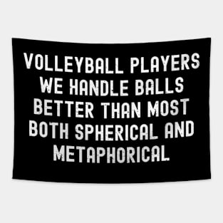 Volleyball players We handle balls better than most Tapestry