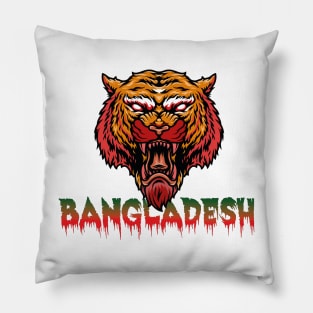 Angry Tiger Head Design Pillow