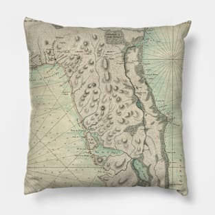 Vintage Map of Florida (1760) Pillow