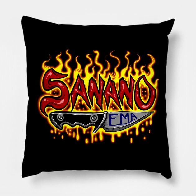 Sanano Dojo Knife 2 Pillow by Shawnsonart