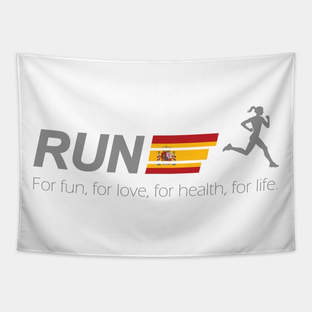 Run for life Spain Tapestry by e3d