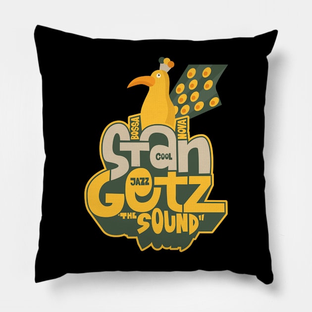 Stan Getz - Bossa Nova Legend from Brazil Pillow by Boogosh