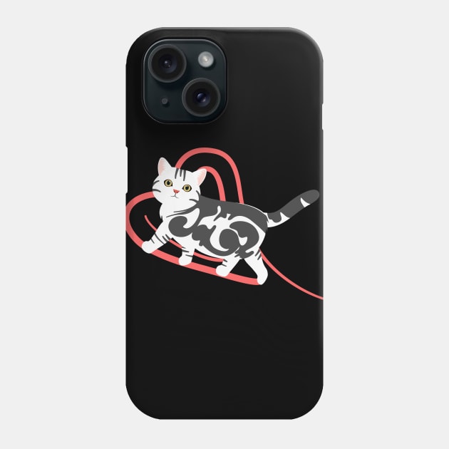 Love American Shorthair Cat Phone Case by LulululuPainting