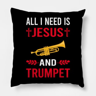 I Need Jesus And Trumpet Pillow