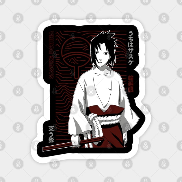 Sasuke and Rinnegan Eye Art - Naruto Magnet by Otaku Vibes