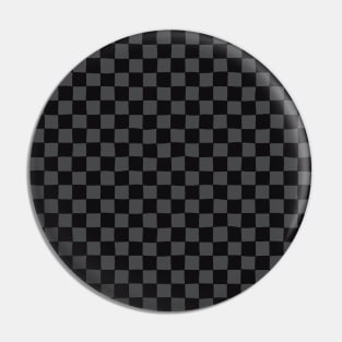 Wonky Checkerboard, Black and Grey Pin