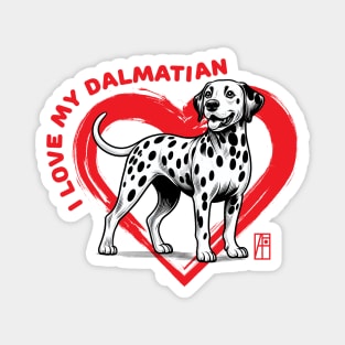 I Love My Dalmatian - I Love my dog - Energetic dog Magnet