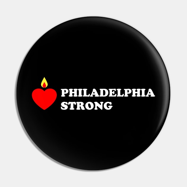Philadelphia Strong Pennsylvania Shirt Candle Heart Pin by WildZeal