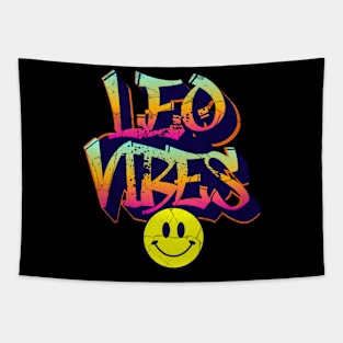 Leo Vibes Graffiti Zodiac Birthday Tapestry