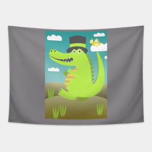 Gentleman Crocodile Tapestry