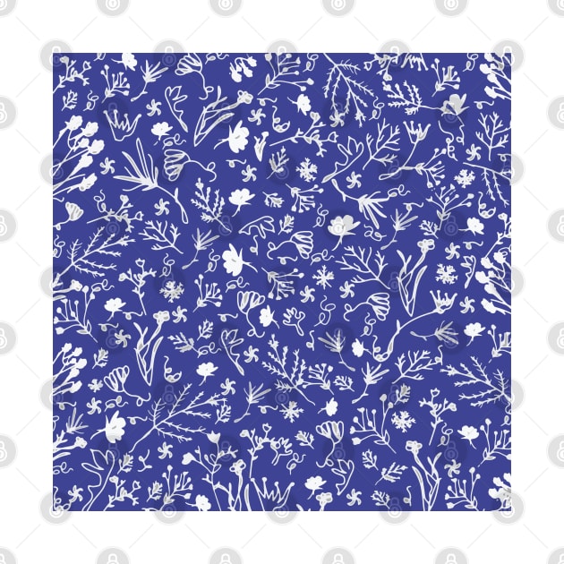 Botanical-Pattern, set, blue, 2, botanic, nature, botanical, floral, flowers, floral-pattern, leaves, plants, minimalist, garden, jungle, leaf, exotic, tropical, flower, boho, cacti, succulent, digital, graphic-design, pattern, by PrintedDreams