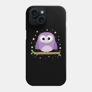 Cute owl at night Phone Case